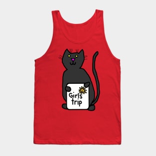 Cute Cat goes on Girls Trip Tank Top